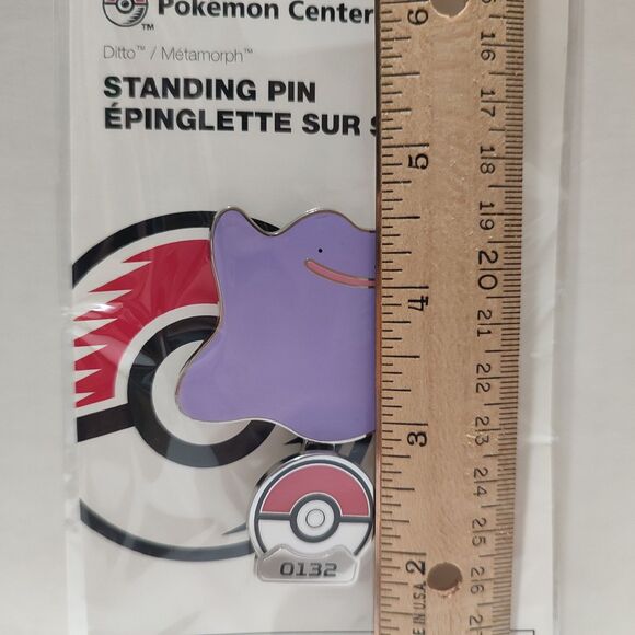 Pokemon Ditto Enamel Pin Official Nintendo Collectible Standing Gallery Badge - Picture 3 of 4